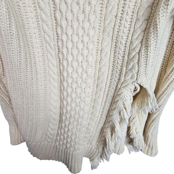 J. Crew Womens Fisherman Sweater Cable Knit Coastal Natural S Preppy Old Money - Picture 3 of 9